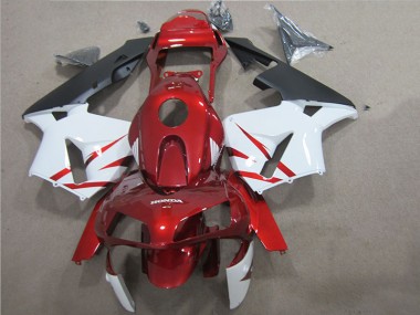 Cheap 2005-2006 Red White Honda CBR600RR Motorcycle Fairings UK
