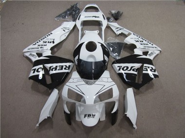 Cheap 2005-2006 White Black Repsol Honda CBR600RR Motorcylce Fairings UK