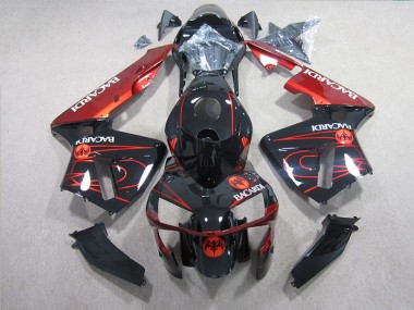 Cheap 2005-2006 Black Red BACARDI Honda CBR600RR Motorcycle Fairings UK