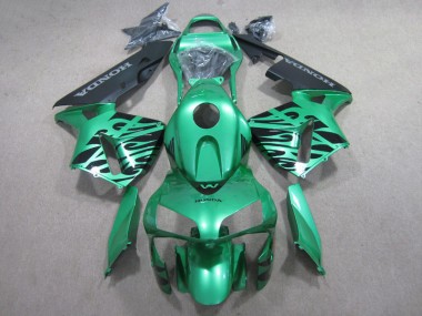 Cheap 2007-2008 Green Black Honda CBR600RR Motorcycle Fairings Kit UK