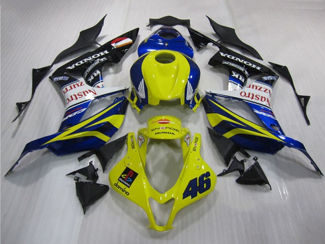 Cheap 2007-2008 Yellow Blue 46 Honda CBR600RR Motorbike Fairing UK Cheap 2007-2008 Yellow Blue 46 Honda CBR600RR Motorbike Fairing UK