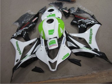 Cheap 2007-2008 White Green Hannspree Honda CBR600RR Bike Fairings UK