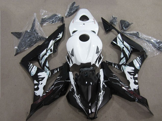 Cheap 2007-2008 Black White Honda CBR600RR Motorcycle Fairings UK Cheap 2007-2008 Black White Honda CBR600RR Motorcycle Fairings UK