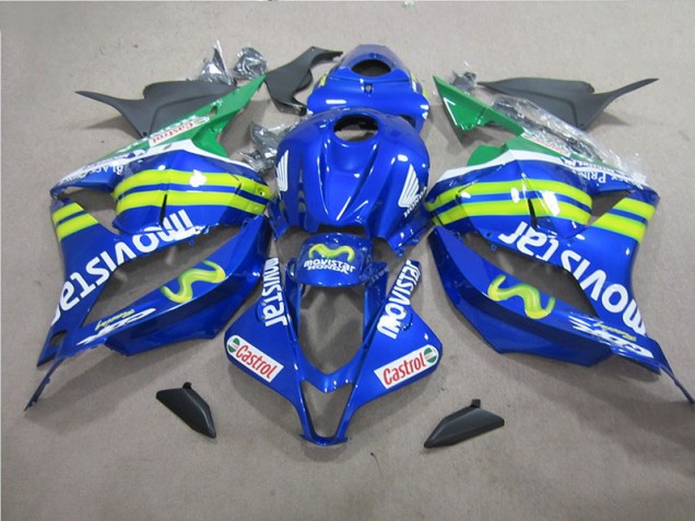 Cheap 2009-2012 Blue White Movistar Honda CBR600RR Bike Fairings UK Cheap 2009-2012 Blue White Movistar Honda CBR600RR Bike Fairings UK