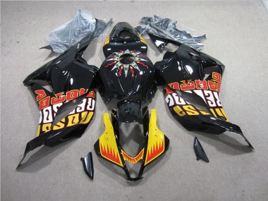 Cheap 2009-2012 Black Yellow Honda CBR600RR Replacement Motorcycle Fairings UK