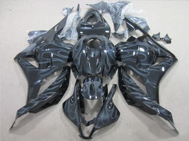 Cheap 2009-2012 Black Silver Flame Honda CBR600RR Motorcycle Fairings UK