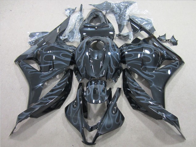 Cheap 2009-2012 Black Silver Flame Honda CBR600RR Motorcycle Fairings UK Cheap 2009-2012 Black Silver Flame Honda CBR600RR Motorcycle Fairings UK