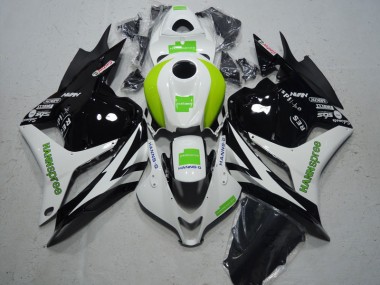 Cheap 2009-2012 Black White Green Hannspree Honda CBR600RR Motorcycle Fairing Kit UK