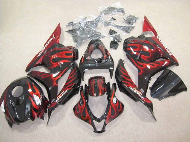 Cheap 2009-2012 Black Red Flame Honda CBR600RR Bike Fairings UK Cheap 2009-2012 Black Red Flame Honda CBR600RR Bike Fairings UK