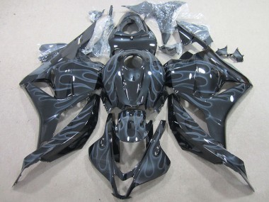 Cheap 2009-2012 Black Silver Flame Honda CBR600RR Motor Fairings UK