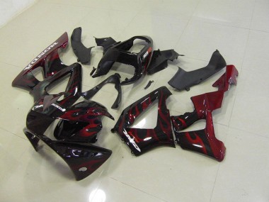 Cheap 2000-2001 Black Red Flame Honda CBR900RR 929 Motorcylce Fairings UK
