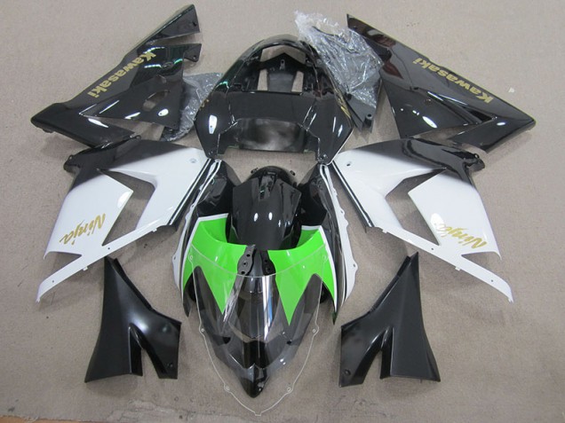 Cheap 2003-2005 Black White Gold Ninja Kawasaki ZX10R Motorcycle Fairing Kit UK Cheap 2003-2005 Black White Gold Ninja Kawasaki ZX10R Motorcycle Fairing Kit UK