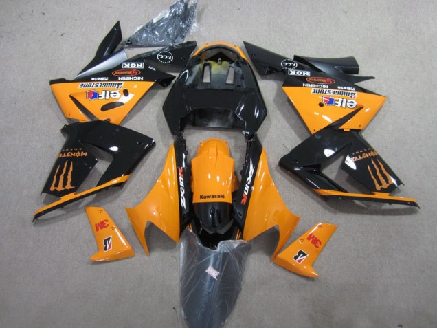 Cheap 2003-2005 Black Orange 3M Monster Kawasaki ZX10R Bike Fairings UK Cheap 2003-2005 Black Orange 3M Monster Kawasaki ZX10R Bike Fairings UK