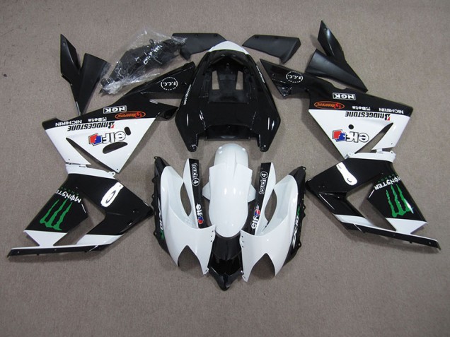Cheap 2003-2005 Black White Monster Kawasaki ZX10R Motorbike Fairing UK Cheap 2003-2005 Black White Monster Kawasaki ZX10R Motorbike Fairing UK