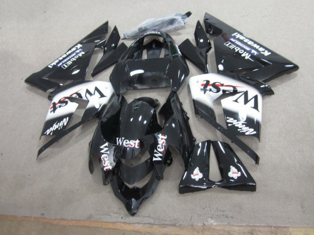 Cheap 2003-2005 Black West Ninja Kawasaki ZX10R Motorbike Fairing Kits UK Cheap 2003-2005 Black West Ninja Kawasaki ZX10R Motorbike Fairing Kits UK