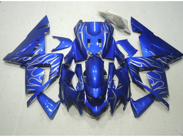 Cheap 2003-2005 Blue White Flame Kawasaki ZX10R Motorcycle Replacement Fairings UK Cheap 2003-2005 Blue White Flame Kawasaki ZX10R Motorcycle Replacement Fairings UK