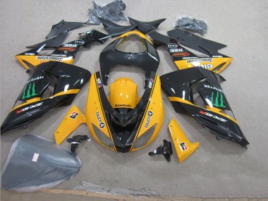 Cheap 2006-2007 Black Yellow Touch4 Monster Kawasaki ZX10R Motorcycle Fairing UK