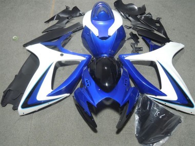 Cheap 2006-2007 Blue White Kawasaki ZX10R Bike Fairings UK