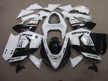 Cheap 2006-2007 White Touch4 Monster Kawasaki ZX10R Bike Fairing Kit UK