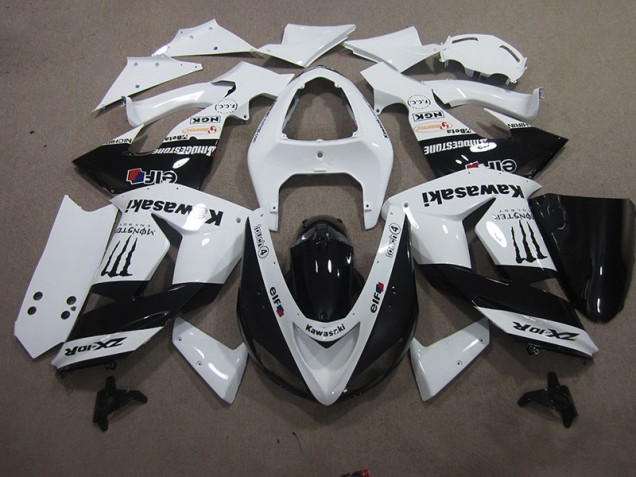Cheap 2006-2007 White Touch4 Monster Kawasaki ZX10R Bike Fairing Kit UK Cheap 2006-2007 White Touch4 Monster Kawasaki ZX10R Bike Fairing Kit UK