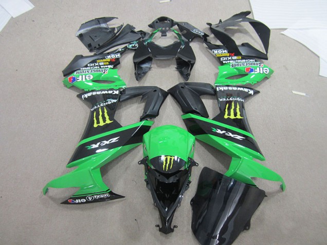 Cheap 2008-2010 Black Green Monster Kawasaki ZX10R Bike Fairing Kit UK Cheap 2008-2010 Black Green Monster Kawasaki ZX10R Bike Fairing Kit UK