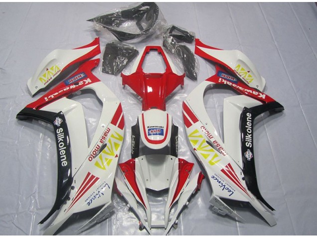 Cheap 2011-2015 White Red Silkolene Kawasaki ZX10R Motorcycle Fairings Kit UK Cheap 2011-2015 White Red Silkolene Kawasaki ZX10R Motorcycle Fairings Kit UK