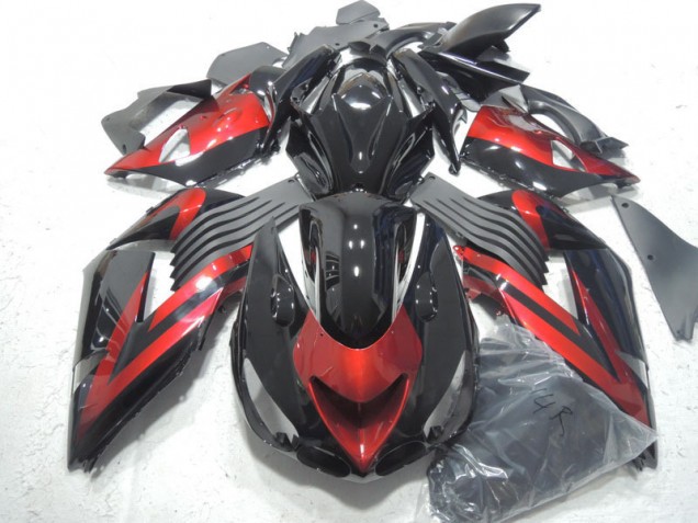 Cheap 2006-2011 Black Red Kawasaki ZX14R ZZR1400 Motorcycle Fairings Kit UK Cheap 2006-2011 Black Red Kawasaki ZX14R ZZR1400 Motorcycle Fairings Kit UK