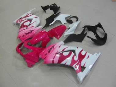 Cheap 2008-2012 Pink White Kawasaki ZX250R Bike Fairings UK