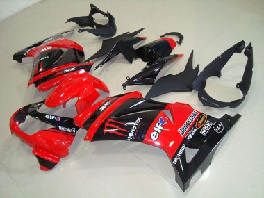 Cheap 2008-2012 Black Red Monster Kawasaki ZX250R Bike Fairings UK