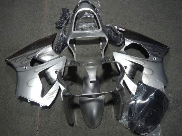 Cheap 2000-2002 Silver Flame Kawasaki ZX6R Motorcycle Fairing Kit UK Cheap 2000-2002 Silver Flame Kawasaki ZX6R Motorcycle Fairing Kit UK