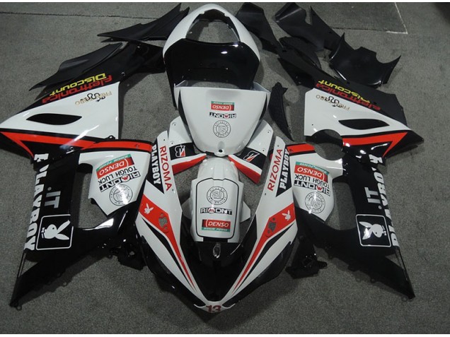 Cheap 2005-2006 White Black Rizoma Playboy Kawasaki ZX6R Motor Fairings UK Cheap 2005-2006 White Black Rizoma Playboy Kawasaki ZX6R Motor Fairings UK