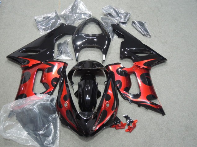 Cheap 2005-2006 Black Red Kawasaki ZX6R Motorcycle Fairings UK Cheap 2005-2006 Black Red Kawasaki ZX6R Motorcycle Fairings UK