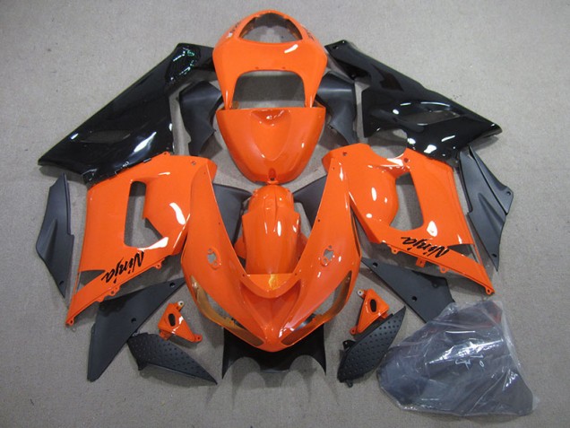 Cheap 2005-2006 Orange Black Ninja Kawasaki ZX6R Bike Fairing UK Cheap 2005-2006 Orange Black Ninja Kawasaki ZX6R Bike Fairing UK