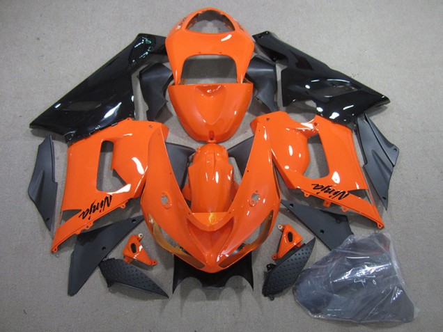 Cheap 2005-2006 Orange Black Ninja Kawasaki ZX6R Motorbike Fairing Kits UK Cheap 2005-2006 Orange Black Ninja Kawasaki ZX6R Motorbike Fairing Kits UK