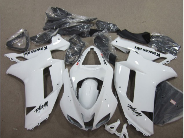 Cheap 2007-2008 White Kawasaki ZX6R Bike Fairings UK Cheap 2007-2008 White Kawasaki ZX6R Bike Fairings UK