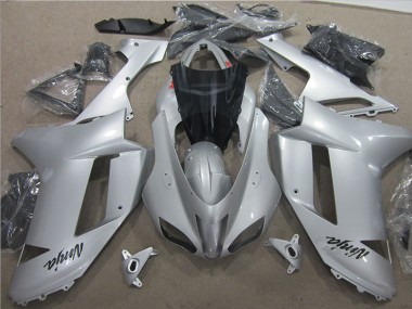 Cheap 2007-2008 Silver Kawasaki ZX6R Bike Fairing UK