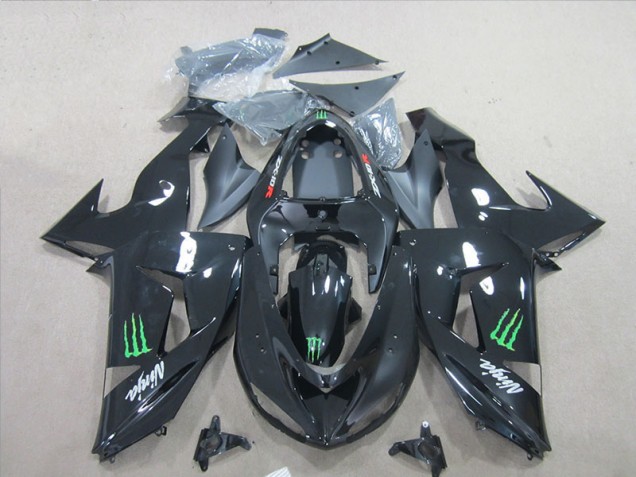 Cheap 2007-2008 Black Ninja Green Monster Kawasaki ZX6R Bike Fairing Kit UK Cheap 2007-2008 Black Ninja Green Monster Kawasaki ZX6R Bike Fairing Kit UK