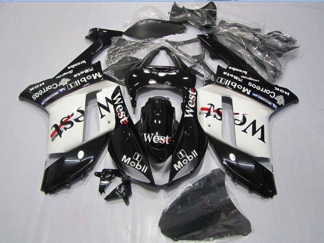 Cheap 2007-2008 Black West Mobil Kawasaki ZX6R Motorcycle Bodywork UK Cheap 2007-2008 Black West Mobil Kawasaki ZX6R Motorcycle Bodywork UK