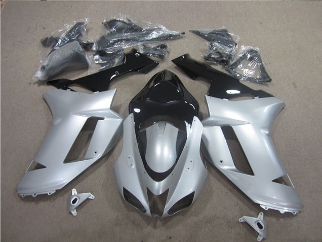 Cheap 2007-2008 Silver Black Kawasaki ZX6R Motor Fairings UK Cheap 2007-2008 Silver Black Kawasaki ZX6R Motor Fairings UK