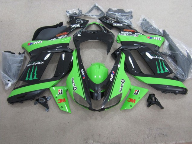 Cheap 2007-2008 Green Black 3M Monster Kawasaki ZX6R Motorbike Fairing UK Cheap 2007-2008 Green Black 3M Monster Kawasaki ZX6R Motorbike Fairing UK
