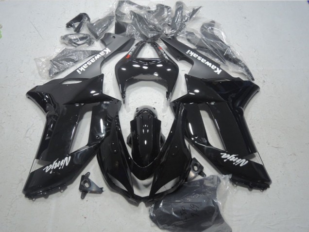 Cheap 2007-2008 Black White Ninja Kawasaki ZX6R Bike Fairings UK Cheap 2007-2008 Black White Ninja Kawasaki ZX6R Bike Fairings UK