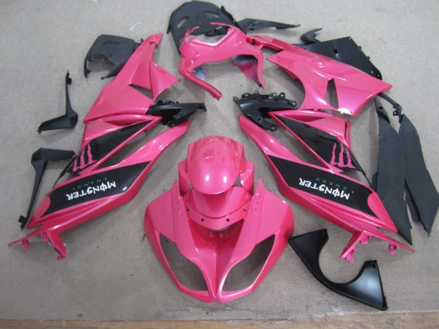 Cheap 2009-2012 Pink Black Monster Kawasaki ZX6R Motor Fairings UK Cheap 2009-2012 Pink Black Monster Kawasaki ZX6R Motor Fairings UK