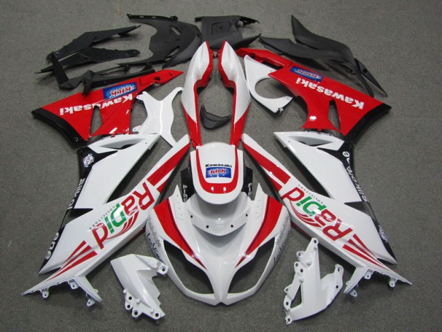 Cheap 2009-2012 White Red Rapid Kawasaki ZX6R Motorcycle Fairing UK Cheap 2009-2012 White Red Rapid Kawasaki ZX6R Motorcycle Fairing UK