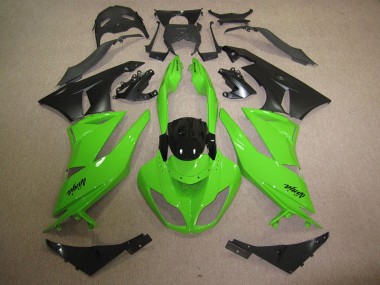 Cheap 2009-2012 Black Green Kawasaki ZX6R Motorbike Fairing UK