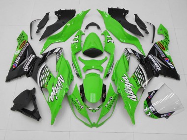 Cheap 2013-2018 Green Black 11 Kawasaki ZX6R Bike Fairing UK