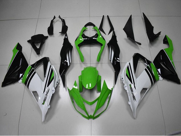 Cheap 2013-2018 Black Green White Kawasaki ZX6R Bike Fairing Kit UK Cheap 2013-2018 Black Green White Kawasaki ZX6R Bike Fairing Kit UK