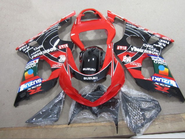 Cheap 2000-2002 Red Black Denso Suzuki GSXR1000 Motorcyle Fairings UK Cheap 2000-2002 Red Black Denso Suzuki GSXR1000 Motorcyle Fairings UK