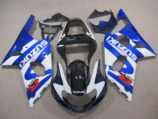 Cheap 2000-2002 Blue White Decal Suzuki GSXR1000 Replacement Fairings UK