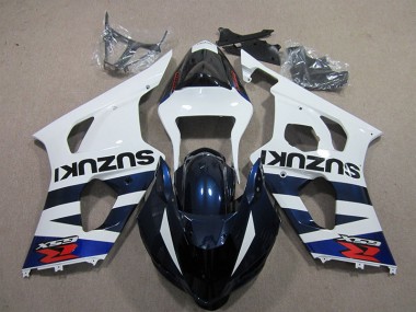 Cheap 2003-2004 White Blue Black Decal Suzuki GSXR1000 Bike Fairings UK