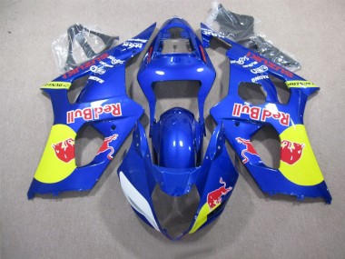 Cheap 2003-2004 Blue Red Bull Suzuki GSXR1000 Replacement Motorcycle Fairings UK